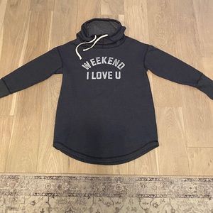 Retro brand funnel neck Sweatshirt